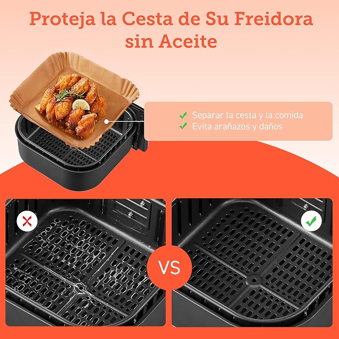 COSORI Papel Horno para Freidora sin Aceite 3-4,5 L