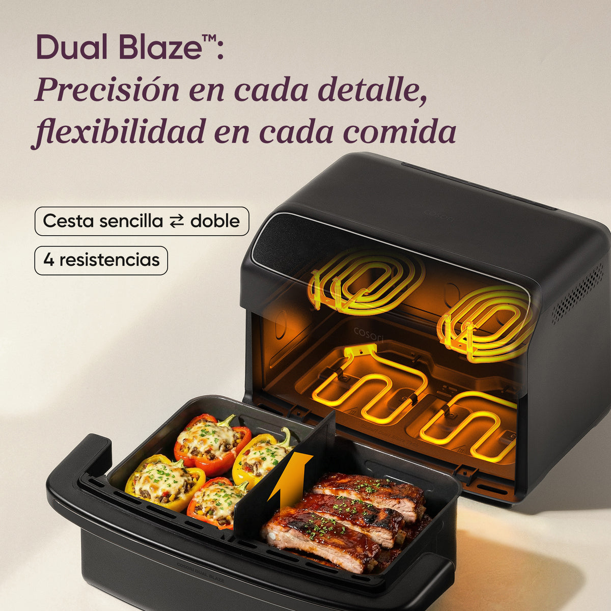 Cosori Air Fryer Dual Blaze Twinfry Compacto 8,6 Litros