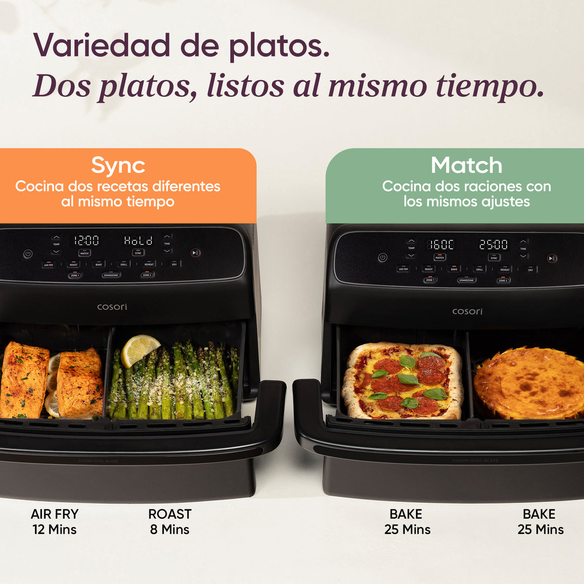 Cosori Air Fryer Dual Blaze Twinfry Compacto 8,6 Litros