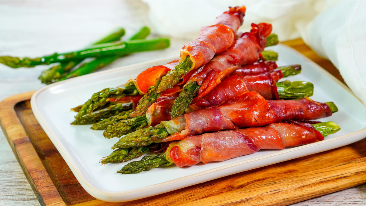 RECETAS COSORI- Espárragos trigueros con Jamón