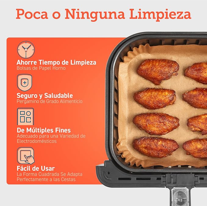 COSORI Papel Horno para Freidora sin Aceite 3-4,5 L