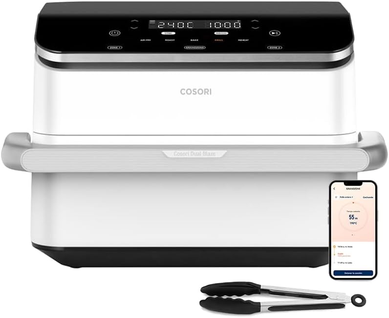 Cosori Freidora de Aire Dual Blaze TwinFry 10 L-Air Fryer Blanca