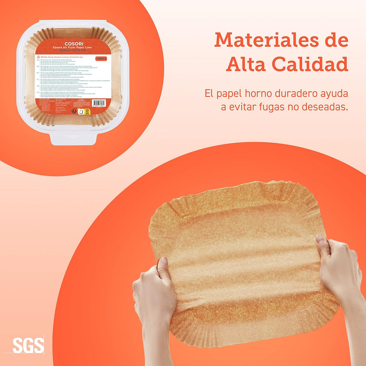COSORI Papel Horno para Freidora sin Aceite 3-4,5 L