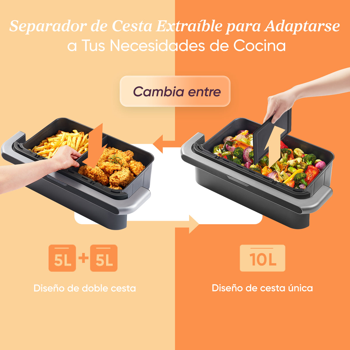 COSORI Freidora de Aire Dual Blaze TwinFry 10L Air Fryer