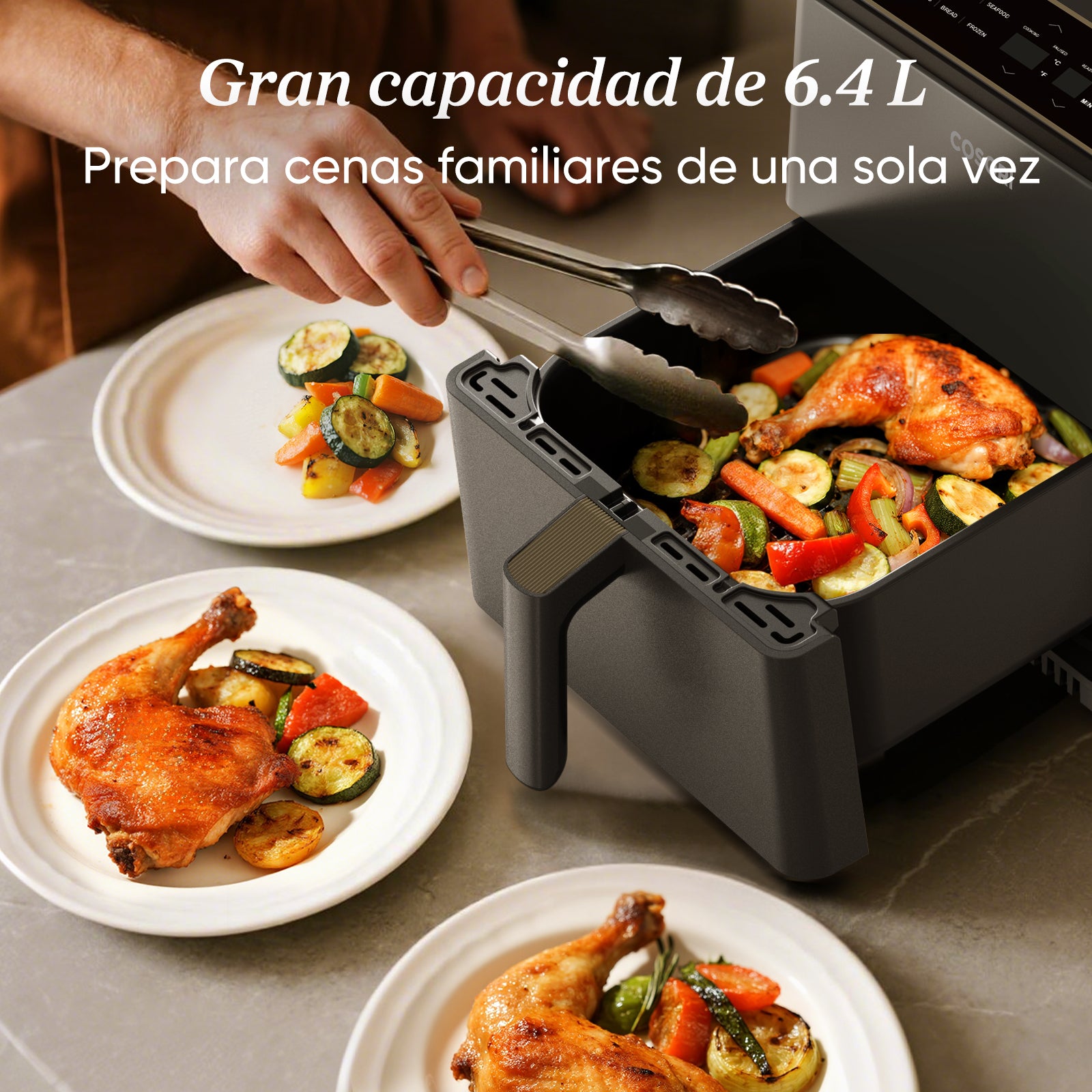 Cosori-Freidora sin Aceite-6,4 Litros-Dual Blaze