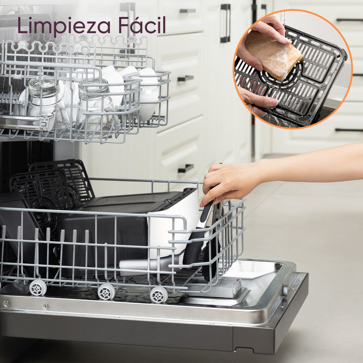 Cosori Freidora de Aire Dual Blaze TwinFry 10 L-Air Fryer Blanca